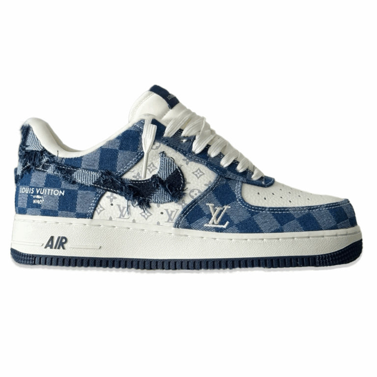 Louis Vuitton x Nike Air Force 1 Low ¡°Blue Damier Denim¡±