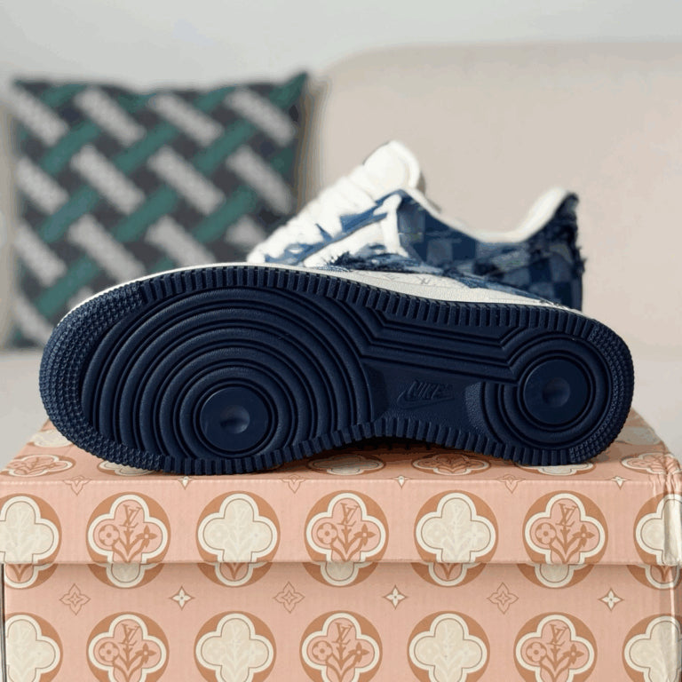 Louis Vuitton x Nike Air Force 1 Low ¡°Blue Damier Denim¡±