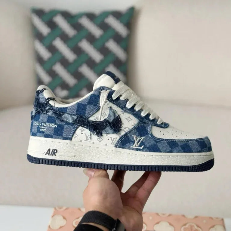 Louis Vuitton x Nike Air Force 1 Low ¡°Blue Damier Denim¡±