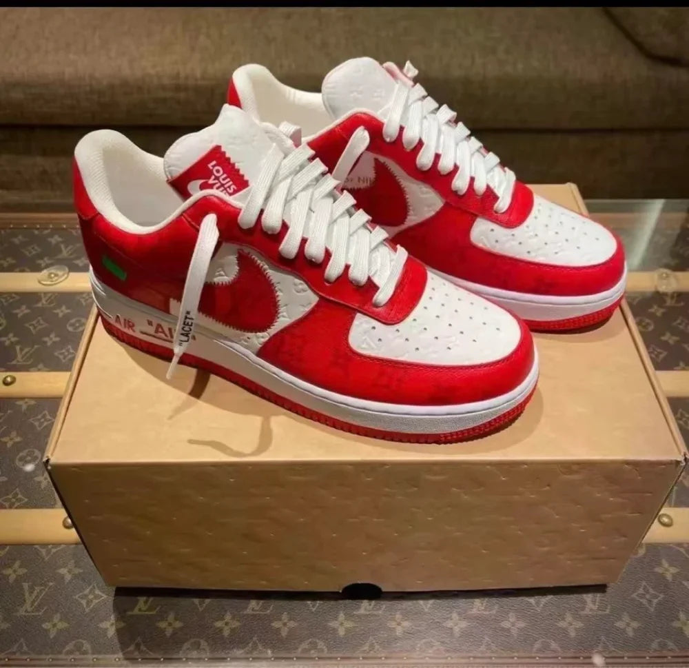 Louis Vuitton x Nike Air Force 1 Low ¡®By Virgil Abloh White/Red¡¯