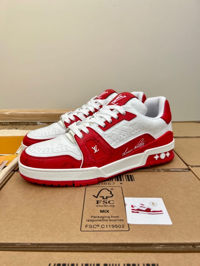 Louis Vuitton LV ¡¯54¡¯ Trainer Red White Sneaker